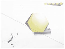 Linéament 03, 2016Vinylique sur papier marouflé sur aluminium, 130x97 cm