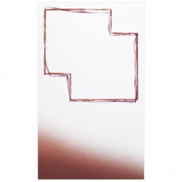 Fil #06Peinture sur papier marouflé sur aluminium, 55x33 cm