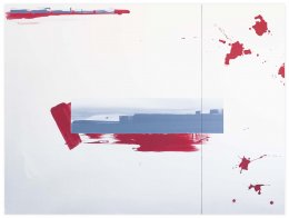Linéament 05, 2016Vinylique sur papier marouflé sur aluminium, 130x97 cm