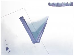 Linéament 06, 2016Vinylique sur papier marouflé sur aluminium, 130x97 cm