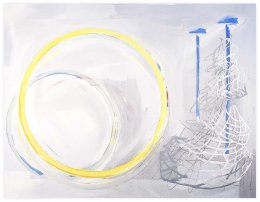 Silo jaune, 2015Vinylique sur papier marouflé sur aluminium, 162x125 cm