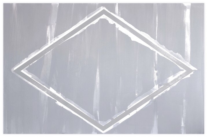 Limite #05Aquarelle et vinylique sur papier marouflé sur aluminium, 116x75 cm