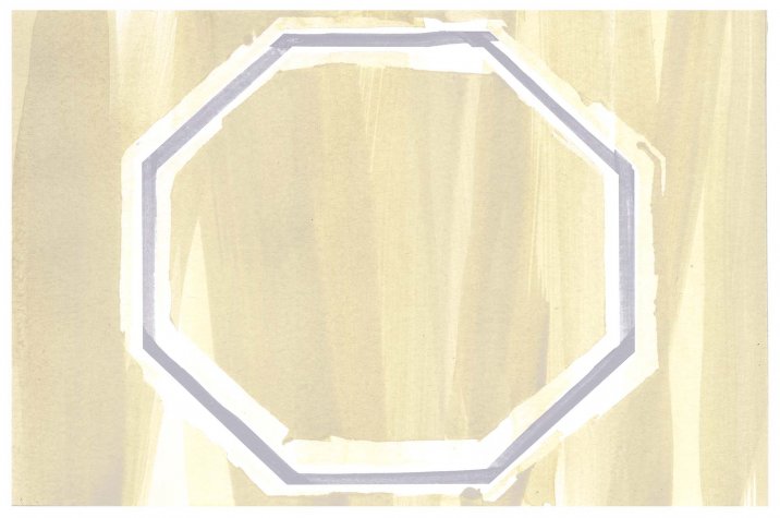 Border #06-Water color and vinylique on paper pasted on aluminum, 29x19 cm