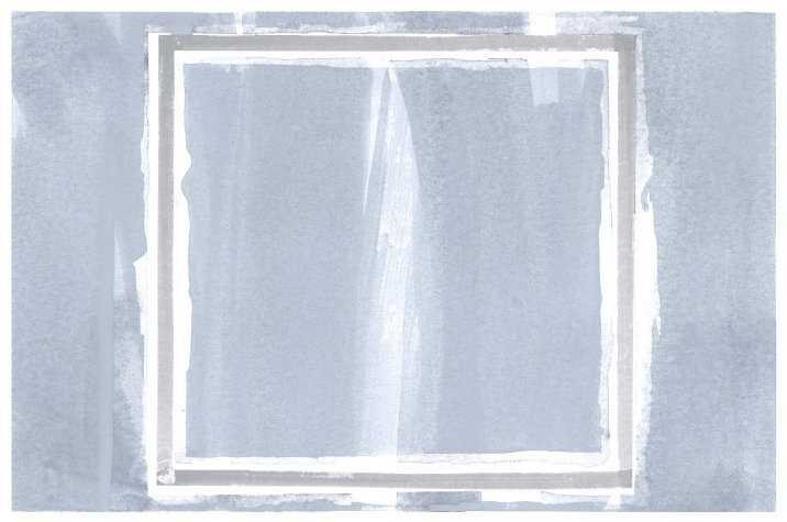 Bord #08 Aquarelle et vinylique sur papier marouflé sur aluminium, 29x19 cm