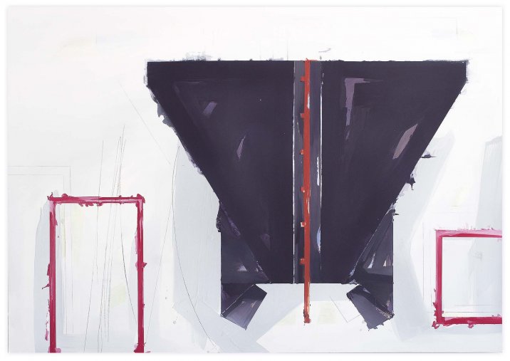  Black silo, 2014, Vinyl on paper marouflé on aluminium, 100x70 cm