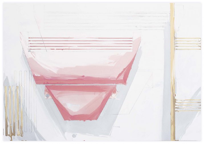  Pink silo, 2014, Vinyl on paper marouflé on aluminium, 100x70 cm