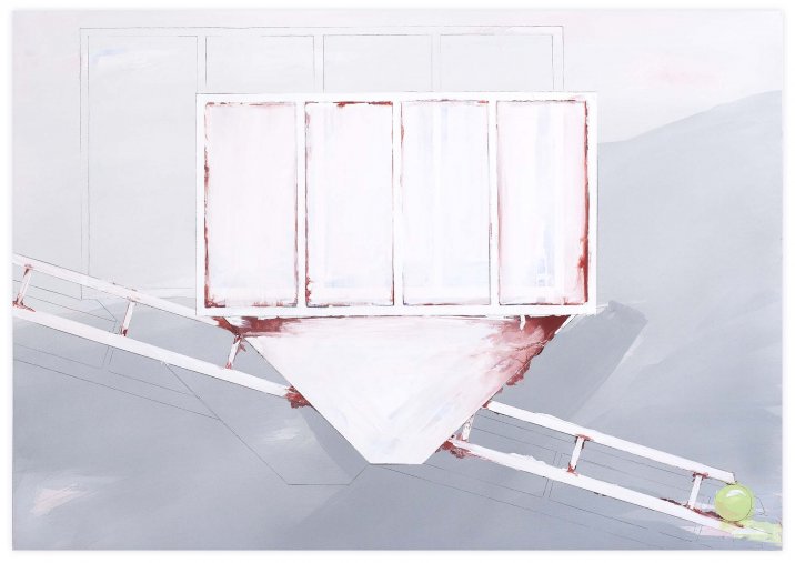 White silo, 2014, Vinyl on aluminium, 100x70 cm