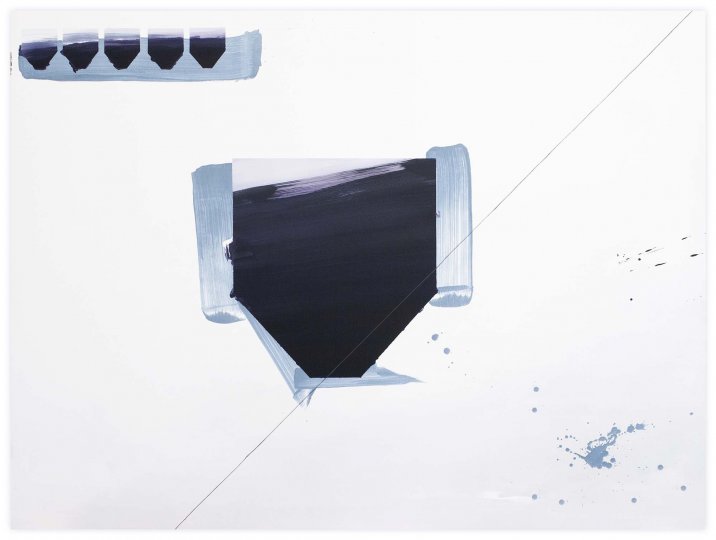 Linéament 04, 2016Vinylique sur papier marouflé sur aluminium, 130x97 cm