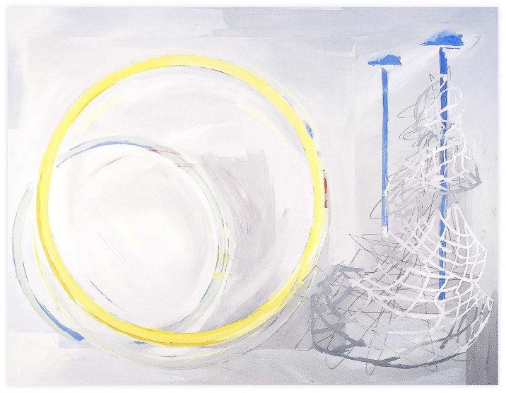  Yellow silo, 2015, Vinyl on paper marouflé on aluminium, 162x125 cm