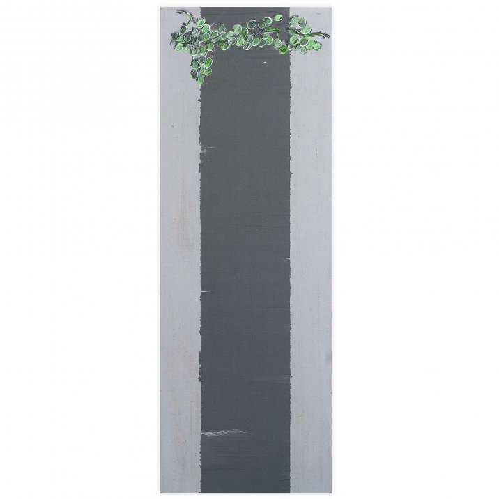 Rectangle vertHuile sur toile 39x110 cm