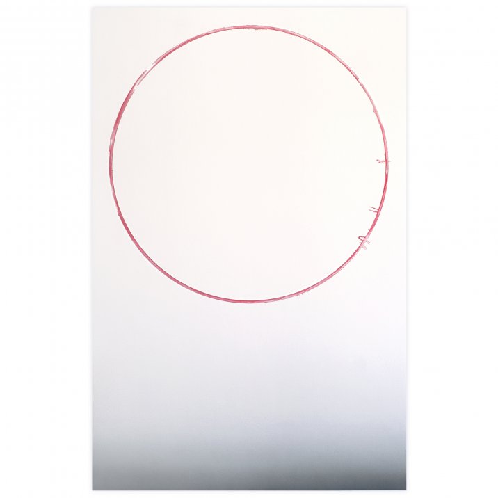 Breath #01, 2020 Vinyl and watercolor on canvas mounted on aluminum, 65 x 100 cm 