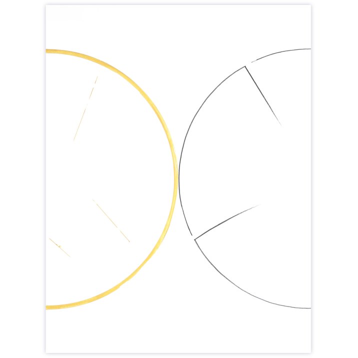  C_N°04, 2024Peinture vinylique, graphite et mine polychrome sur papier marouflé sur châssis en aluminium62 x 47 cm