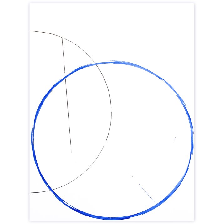  C_N°01, 2024Graphite et peinture vinylique sur papier marouflé sur châssis en aluminium62 x 47 cm