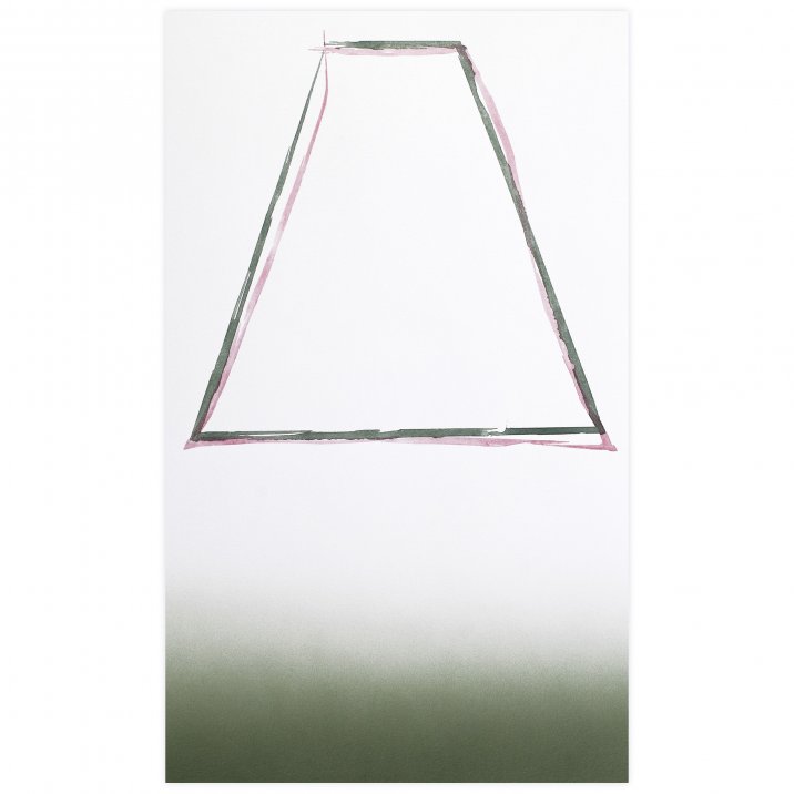 Fil #10Peinture sur papier marouflé sur aluminium, 55x33 cm