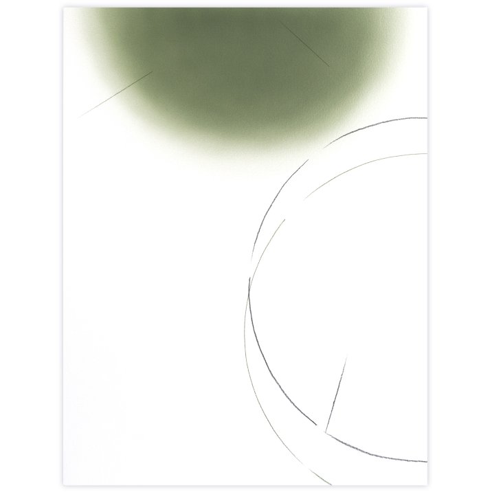  R_N°02, 2024Peinture vinylique, graphite et mine polychrome sur papier marouflé sur châssis en aluminium62 x 47 cm