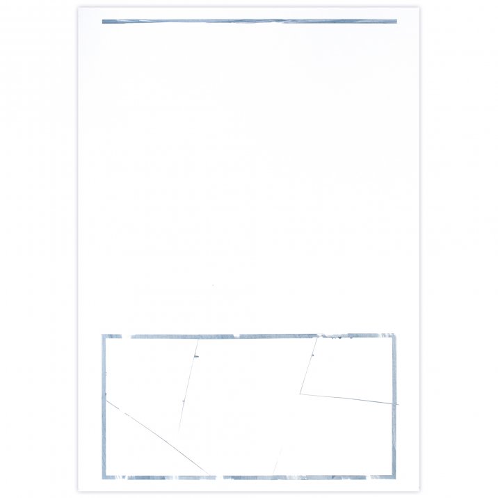 Suspension #05, 2022Peinture vinylique sur papier marouflée sur châssis en aluminium, 43 x 61 cm 