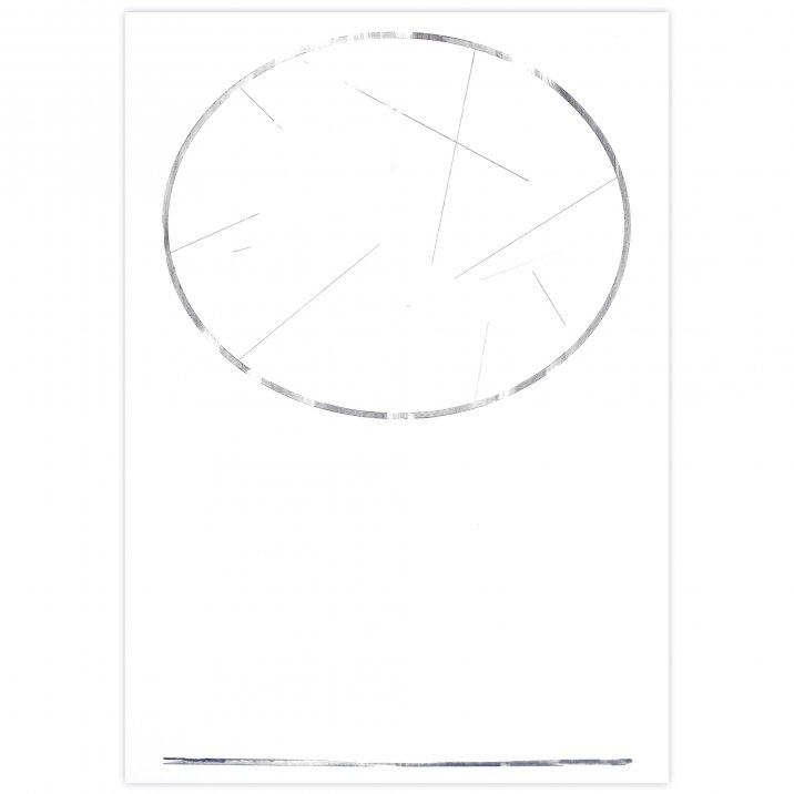 Suspension #07, 2022Peinture vinylique sur papier marouflée sur châssis en aluminium, 43 x 61 cm 